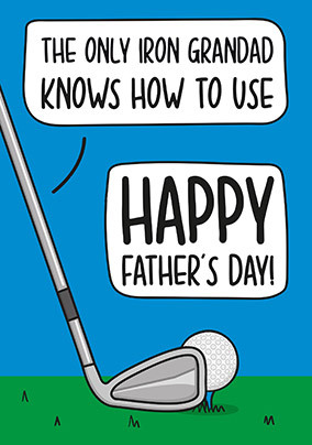 The Only Iron Grandad Uses Father's Day Card