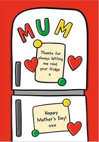 Tap to view Raid Your Fridge Mum Mother's Day Card