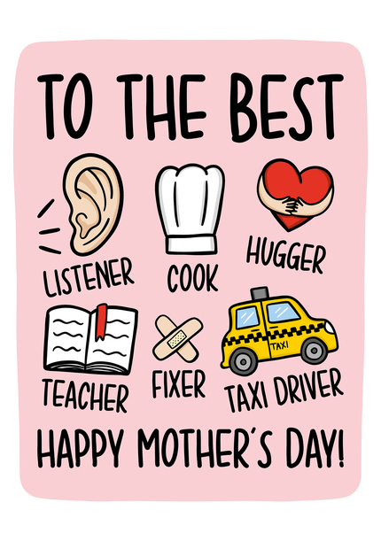To the Best Mum Mother's Day Card