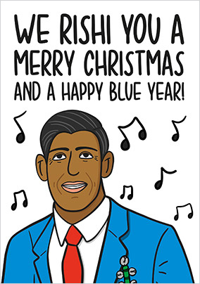 ZDISC-Rishi Blue Year Christmas Card