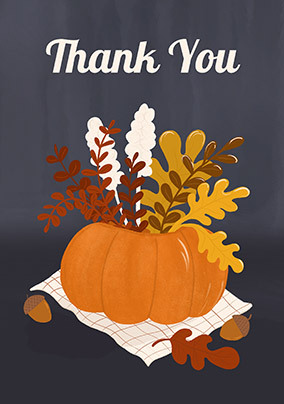 Pumpkin Thank You Card