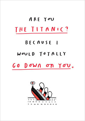 Go Down on You Valentine's Day Card