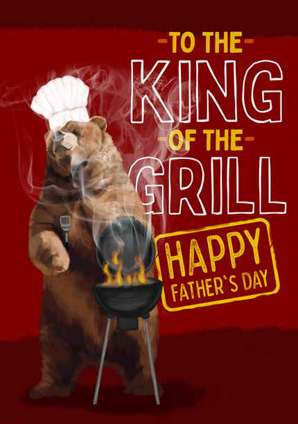 BBQ King of the Grill Father's Day Card