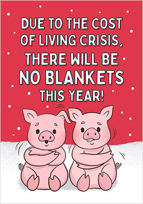 No Blankets Christmas Card