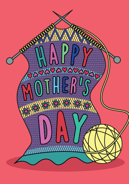 Knitting Mother's Day Card