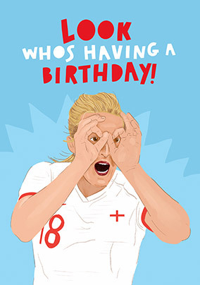 Look who's having a Birthday Football Card