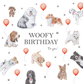 Woof Woof Birthday Card