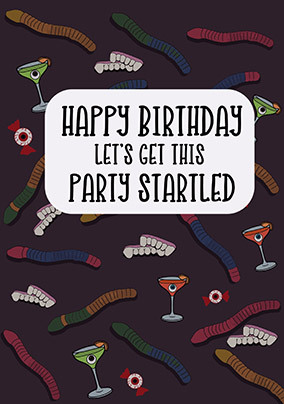 Party Started Spooky Birthday Card