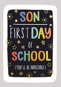 Tap to view Son First Day at School Good Luck Card