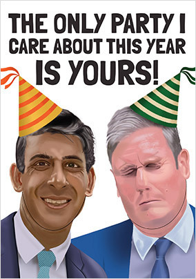I Only Care About Your Party Birthday Card