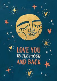 Tap to view Love you to the Moon and Back Anniversary Card
