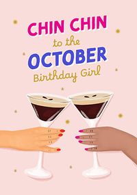 Tap to view Chin Chin October Birthday Card