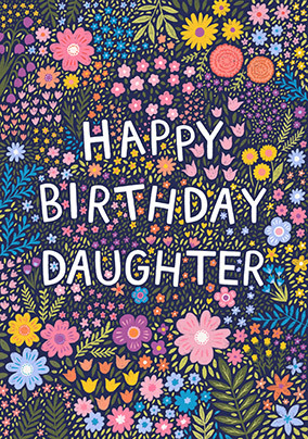 Ditsy Floral Happy Birthday Daughter Card