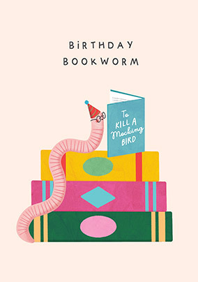 Birthday Bookworm Card