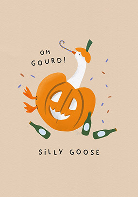 Silly Goose Autumn Birthday Card