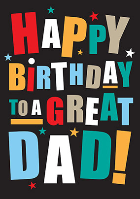 Happy Birthday to a Great Dad Card