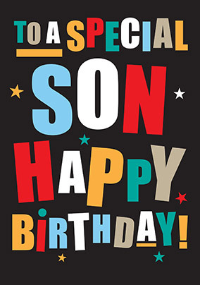 Happy Birthday to a Special Son Card