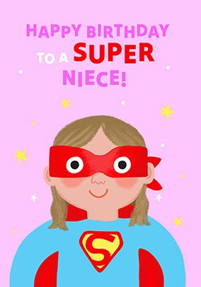 Superhero Niece Birthday Card