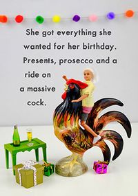 Tap to view She Got What She Wanted Birthday Card