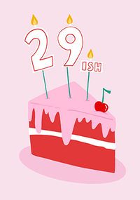 Tap to view 29ish Birthday Cake Card