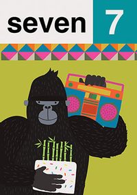 Tap to view Gorilla 7th Birthday Card