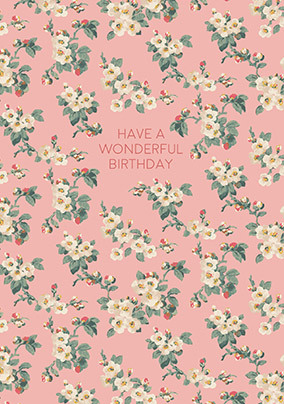 Cath Kidston Wonderful Birthday Floral Card