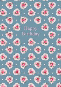 Tap to view Cath Kidston Floral Hearts Birthday Card