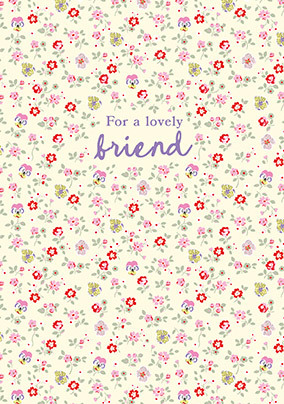 Cath Kidston Lovely Friend Ditsy Floral Birthday Card