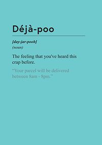 Tap to view Deja-poo Birthday Card