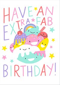 Tap to view Extra Fab Birthday Ice Cream Card