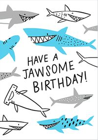 Tap to view Jawsome Birthday Shark Print Card