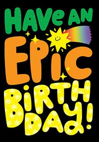 Tap to view Typographic Have an Epic Birthday Card