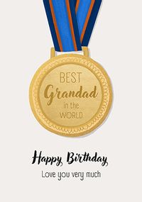 Tap to view Best Grandad Medal Birthday Card