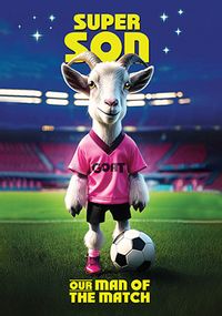 Tap to view Son Man Of The Match Birthday Card