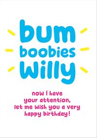 Tap to view Got Your Attention Birthday Card