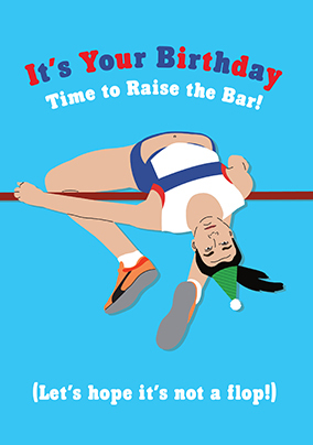 Time to Raise the Bar Olympics Birthday Card