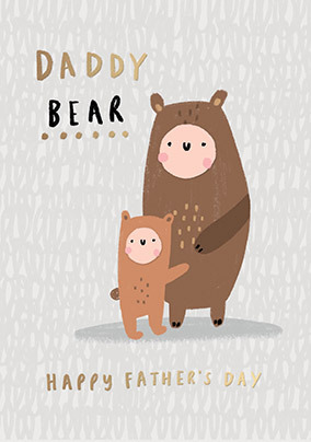 Daddy Bear Happy Father's Day Card