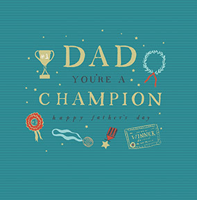 Champion Dad Happy Father's Day Card