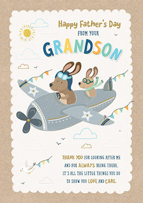 From your Grandson Happy Father's Day Card