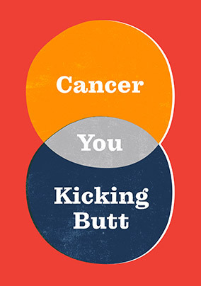 Stand Up To Cancer Kicking Butt Venn Diagram Card