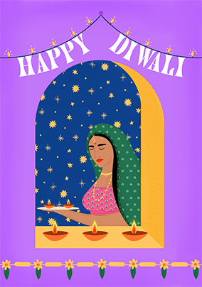 Diwali Window Card