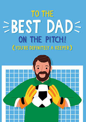 Best Dad on the Pitch Father's Day Card