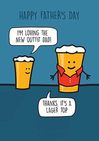 Tap to view Lager Top Dad Father's Day Card