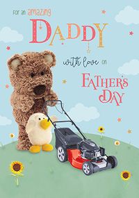Tap to view Barley Bear Lawnmower Daddy Father's Day Card