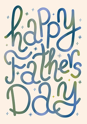 Typographic Father's Day Card