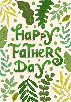 Leafy Happy Father's Day Card