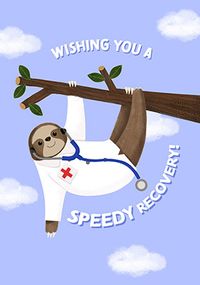 Tap to view Speedy Recovery Sloth Personalised Get Well Soon Card