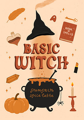 Basic Witch Halloween Birthday Card