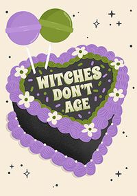 Tap to view Witches Don't Age Halloween Birthday Card