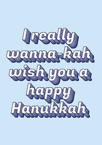 Tap to view Wanna-kah Wish You A Happy Hanukkah Card